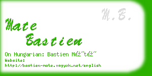 mate bastien business card